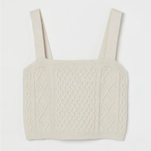 NWOT Cable-knit Crop Top